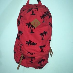 Red Palm Tree Backpack